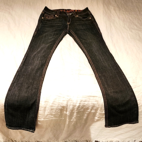 ORIGINAL VINTAGE ROCK REVIVAL JEANS - Picture 1 of 3
